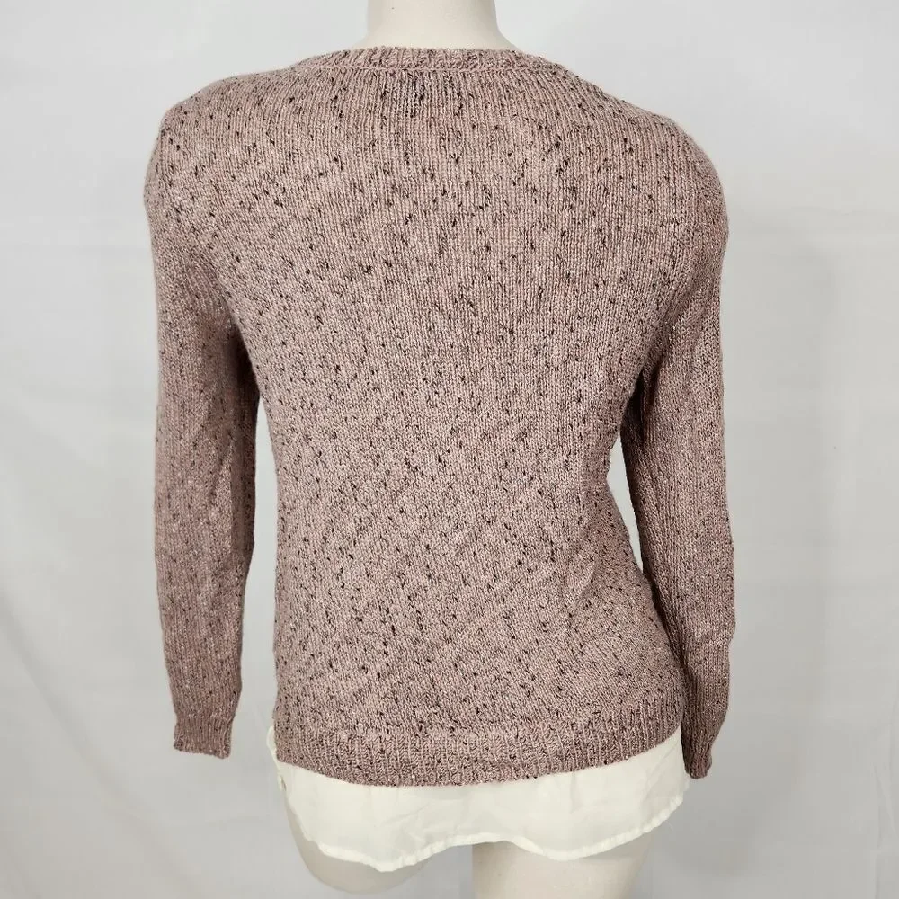 3/$25 Lane Bryant Chunky Knit Mixed Media Sweater Sz 18/20